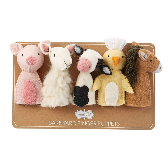 Mud Pie Barnyard Finger Puppet Set, Multicolored (12600084) | Amazon (US)