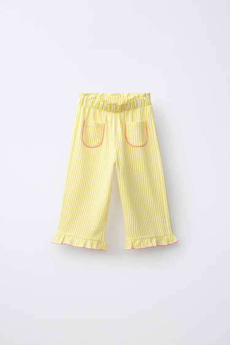 CONTRASTING STRIPE PANTS | Zara US