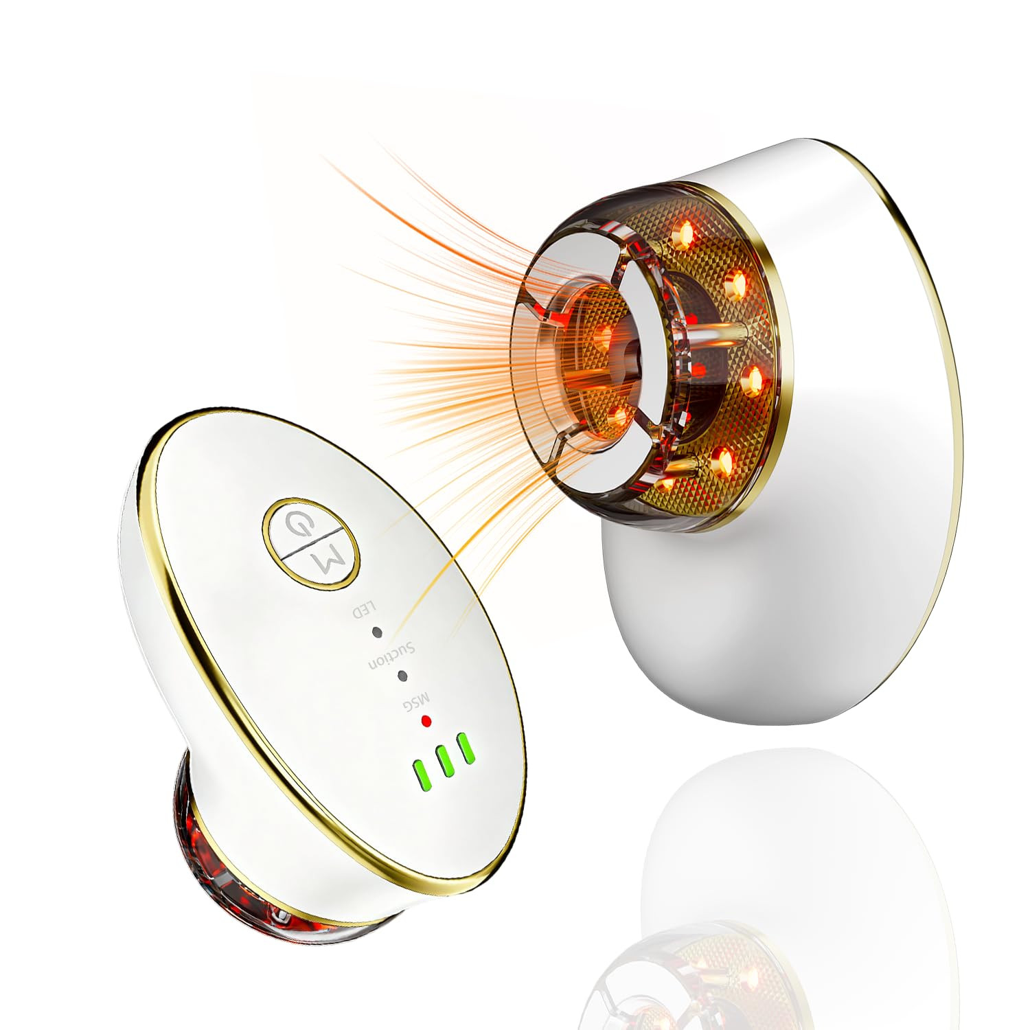 3 IN 1 Lymphatic Drainage Massager Contour Face Cupping Red-light Skin tightening facial tool Double Chin Reducer | Amazon (US)