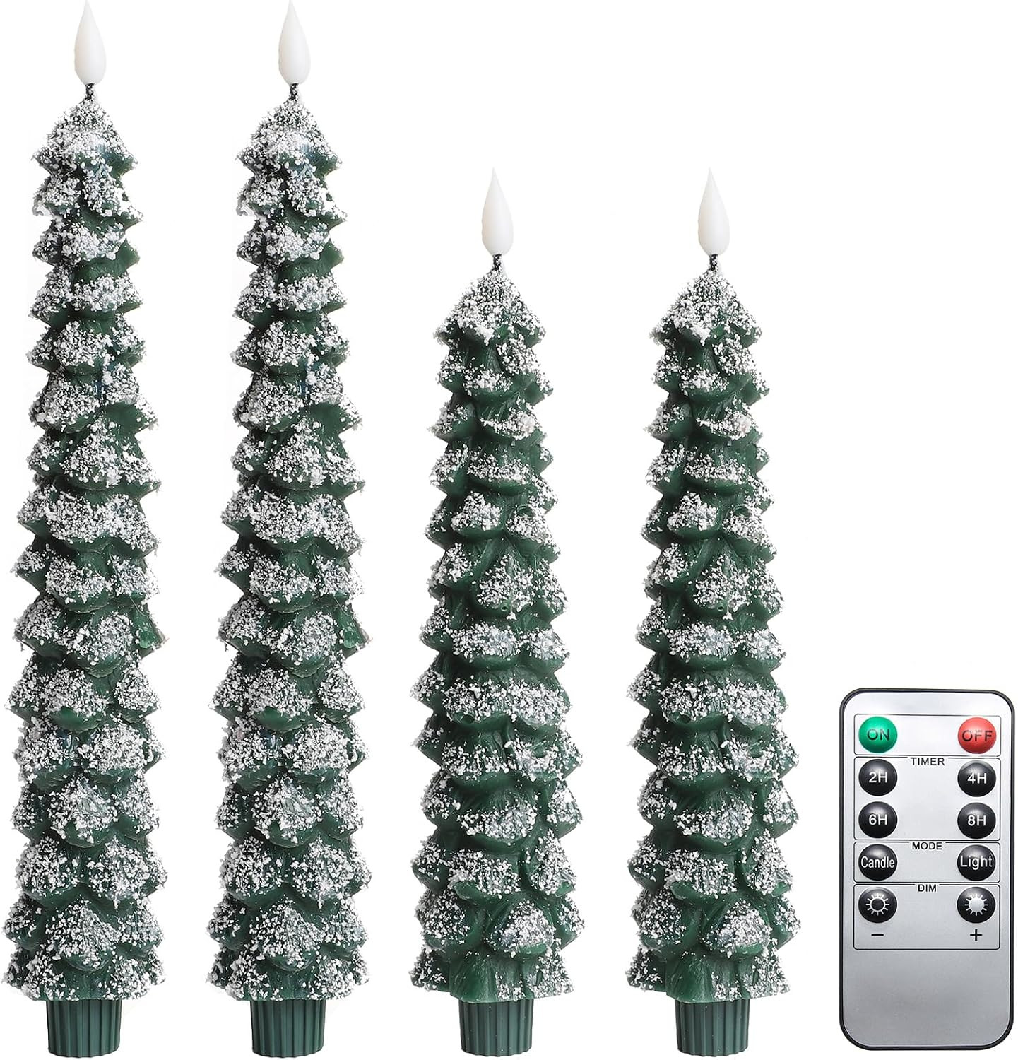 Christmas Decorations, Christmas Tree Flameless Taper Candles with Remote | Amazon (US)