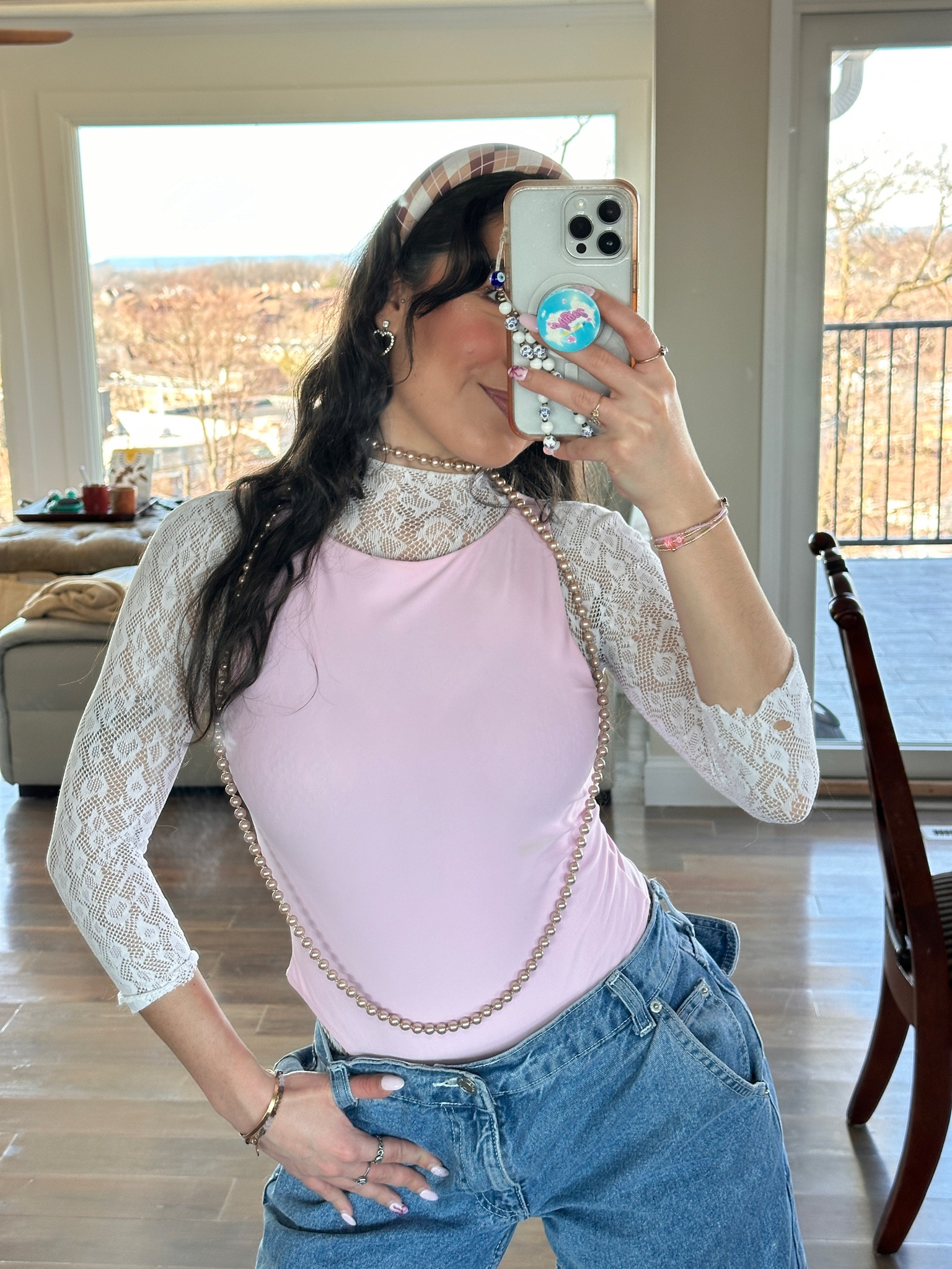 Added a lace bodysuit underneath my top to spice up my outfit! So comfy, stretchy, and chic! 

#LTKSpringSale #LTKstyletip #LTKfindsunder50