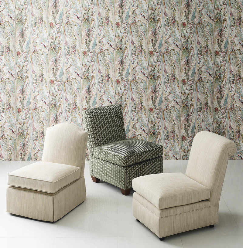 Lee Jofa Taplow Paper Juniper/Petal Wallpaper | DecoratorsBest