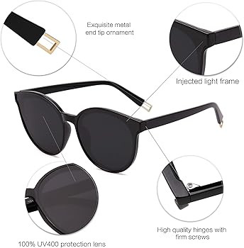 SOJOS Oversized Round Sunglasses for Women and Men | Amazon (US)