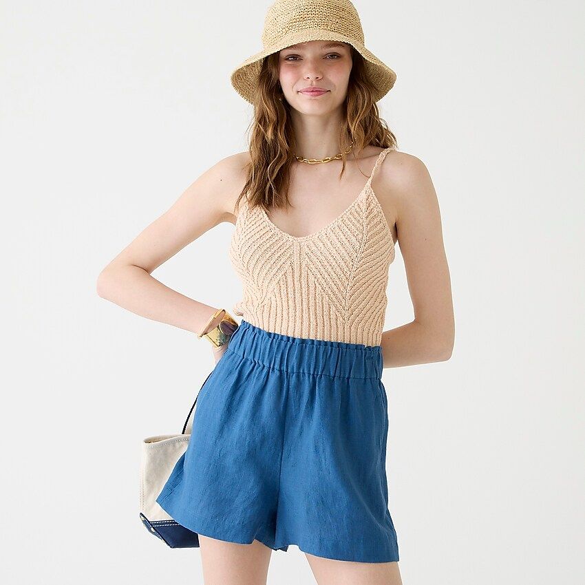 Pull-on linen short | J.Crew US