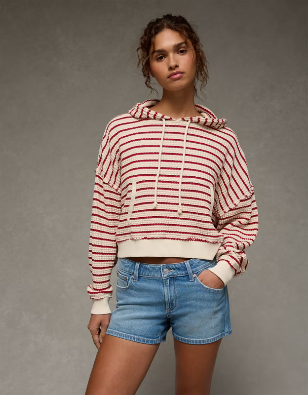 AE Waffle Fleece Hoodie | American Eagle Outfitters (US & CA)