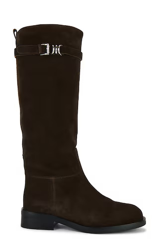 BLACK SUEDE STUDIO Ashley Boot in Dark Brown from Revolve.com | Revolve Clothing (Global)