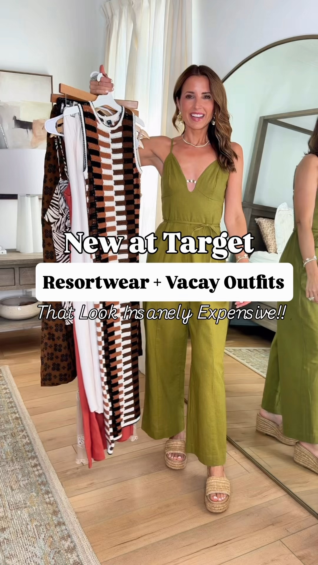 New at Target! Resort wear. Resort outfits. Vacation dresses. Vacation outfits. Summer dresses. Linen-blend jumpsuit. Matching pant sets. Wide leg pants. Dinner outfits. Swimsuit coverups. Matching crochet sets. Cruise outfits. I went up half a size in wedges. 
**XS in each - could size down in romper and wide leg pants!

#LTKootd #LTKTravel #LTKSwim