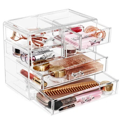 Stylish Organization And Storage Case For Cosmetics, Jewelry & Hair Accessories - Space Saving Makeup Organizer(2 Large, 4 Small Drawers) | Wayfair North America