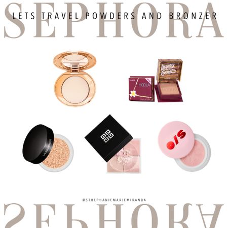 Travel, size, powders, and bronzer. 

Every time I travel, these are my must have  ✨

#LTKxSephora #LTKtravel #LTKbeauty