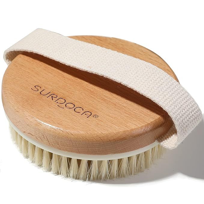 SURDOCA Dry Brush, Body Exfoliating Scrubber with Massage Nodules, Bath Shower Brushes for Improv... | Amazon (US)