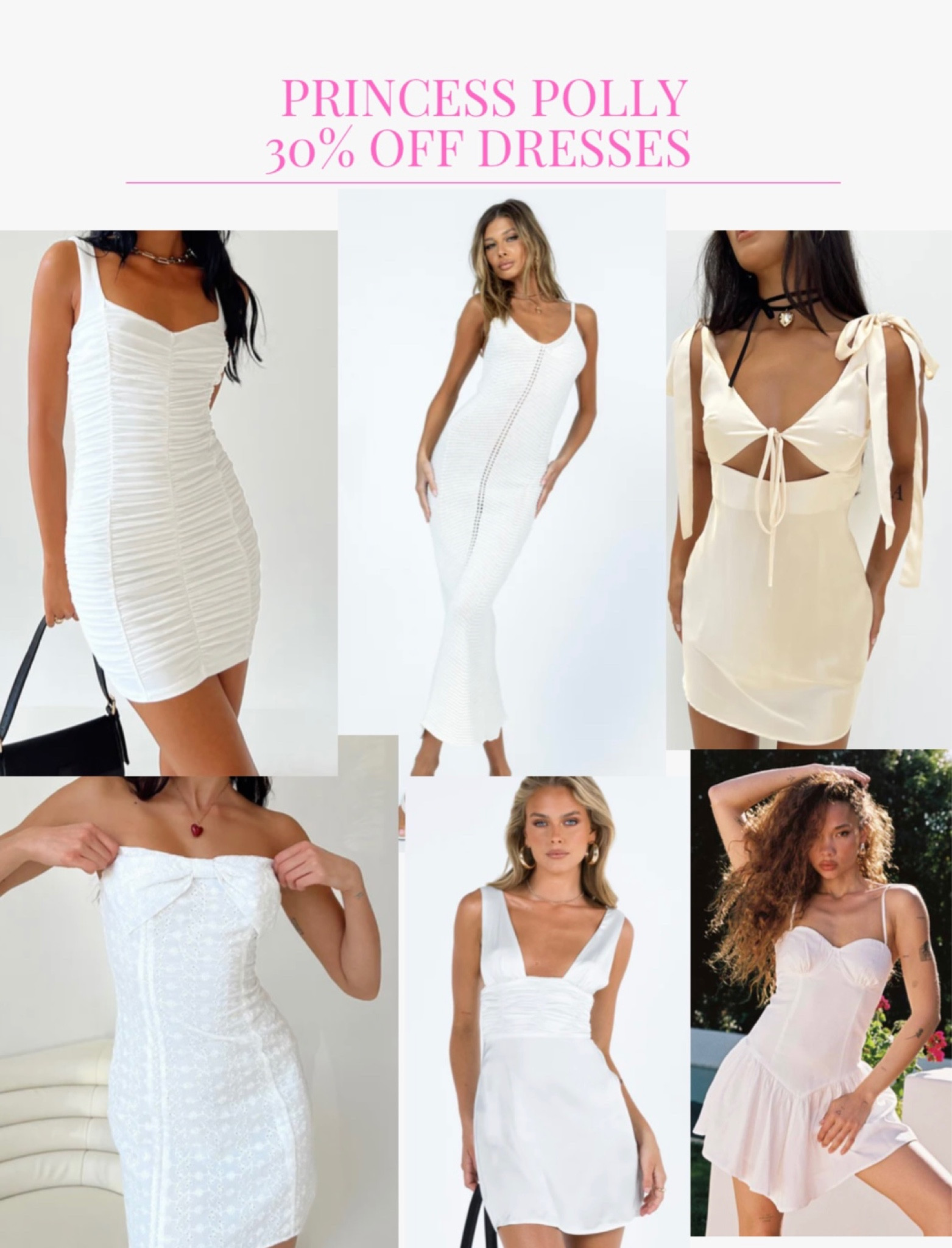 30% OFF summer dresses at Princess Polly: White Edition! Perfect for game days, weddings, or just a fun day planned with the girls!! 

CODE: DRESS30

#LTKsalealert #LTKFind #LTKtravel