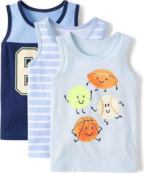 The Children's Place Baby Boys' and Toddler Assorted Tank Top | Amazon (US)