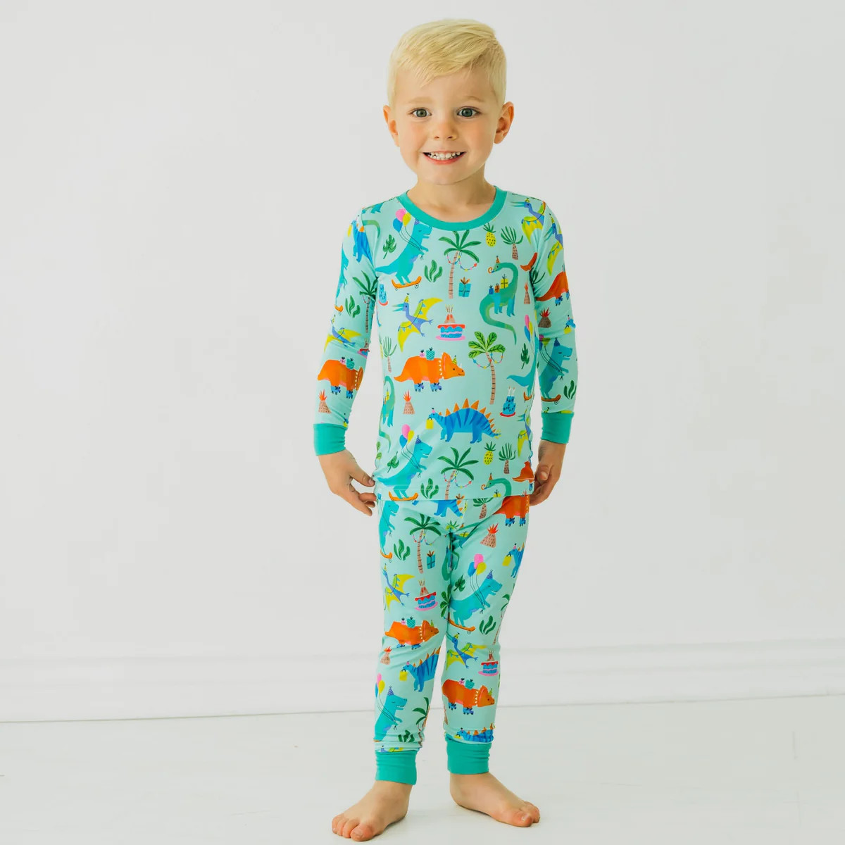 Prehistoric Party Two-Piece Pajama Set | Little Sleepies
