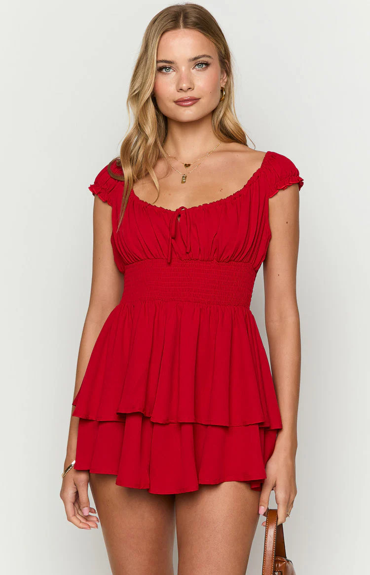 Deya Red Playsuit | Beginning Boutique (US)