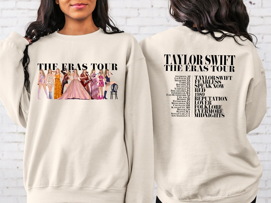 The Eras Tour Costume Crewneck WITH DATES | Swiftie Eras Fan Merch | Fearless | Lover | Speak Now... | Etsy (US)