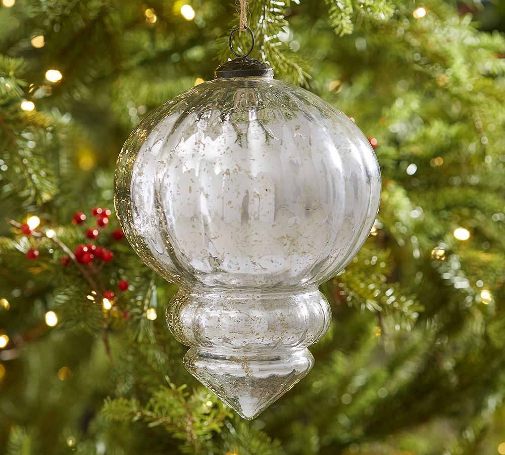 Oversized Mercury Glass Ornaments | Pottery Barn (US)