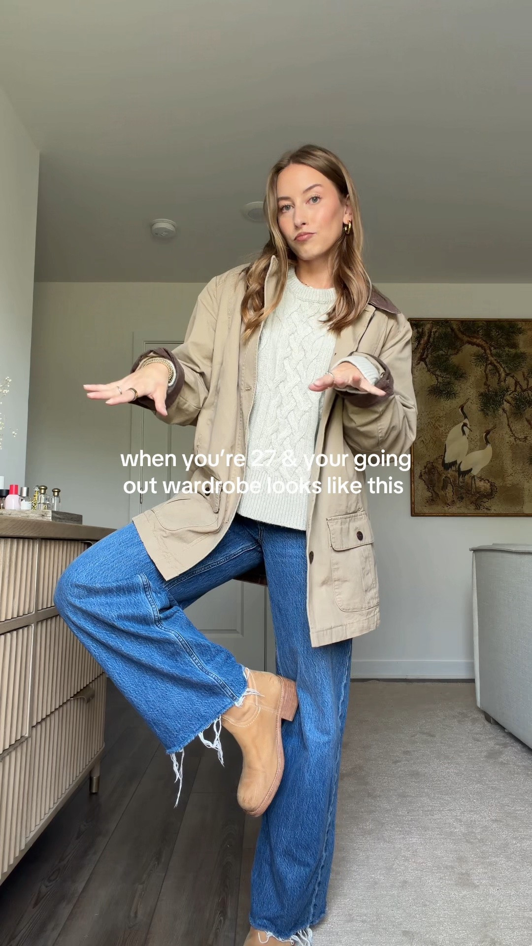 10/2/26 My Version of a “Going Out” Outfit 🤎

My version of going out = a cute fall outfit, a 5pm dinner reservation + home by 8 😂🤎
Wearing my L.L.Bean barn coat (M) layered over the L.L.Bean sweater (M) with my favorite Abercrombie Ultra Loose Low Rise jeans + Steve Madden Riggs boots.
Casual fall clothes ARE my going out clothes at this point 🍂 linking the full look here!

#LTKootd #LTKgrwm #LTKSeasonal