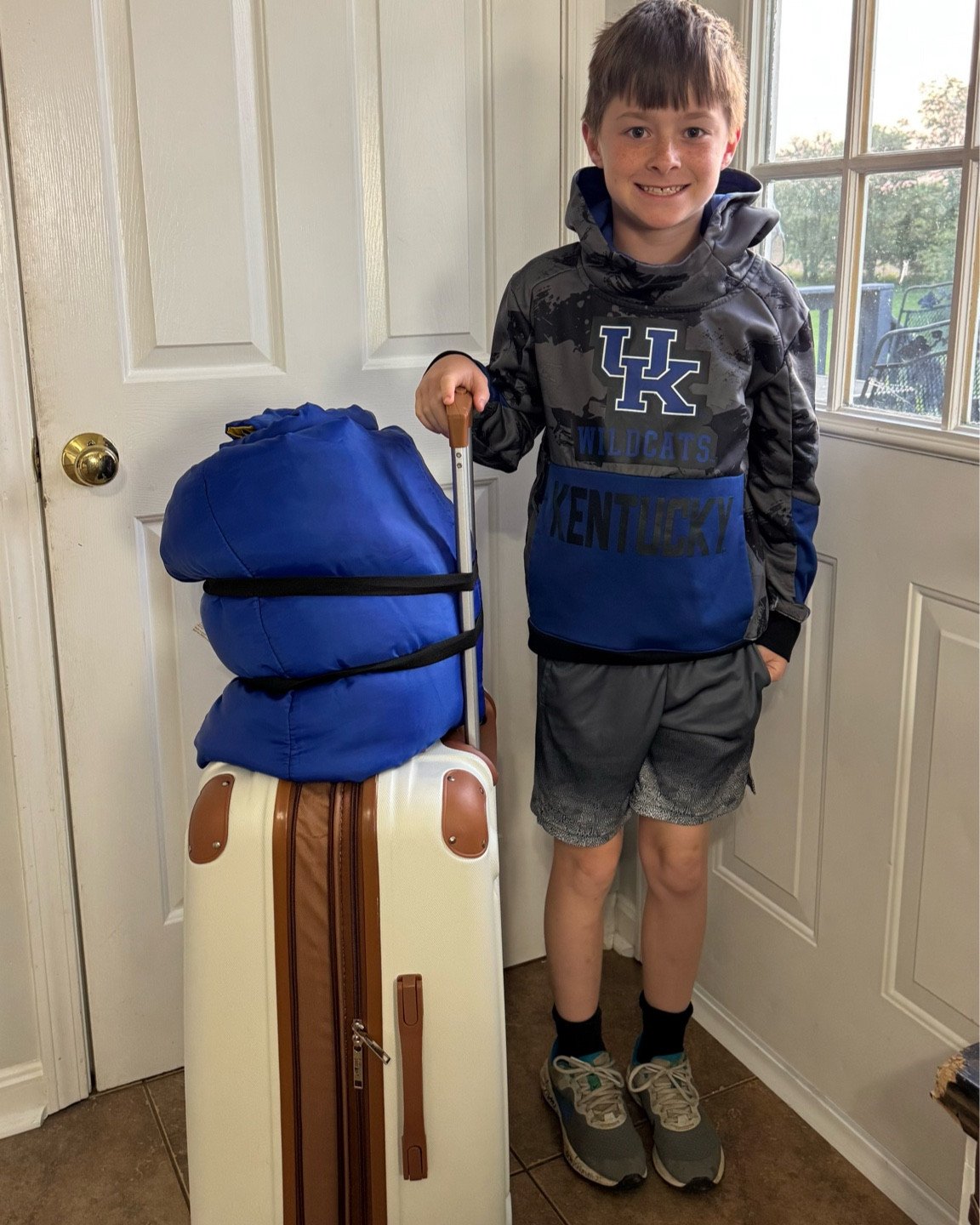 Mason's off to camp! Unfortunately my suitcase was our only option for him so here is one last post of the suitcase before it comes back black 😅

#LTKfindsunder100 #LTKtravel