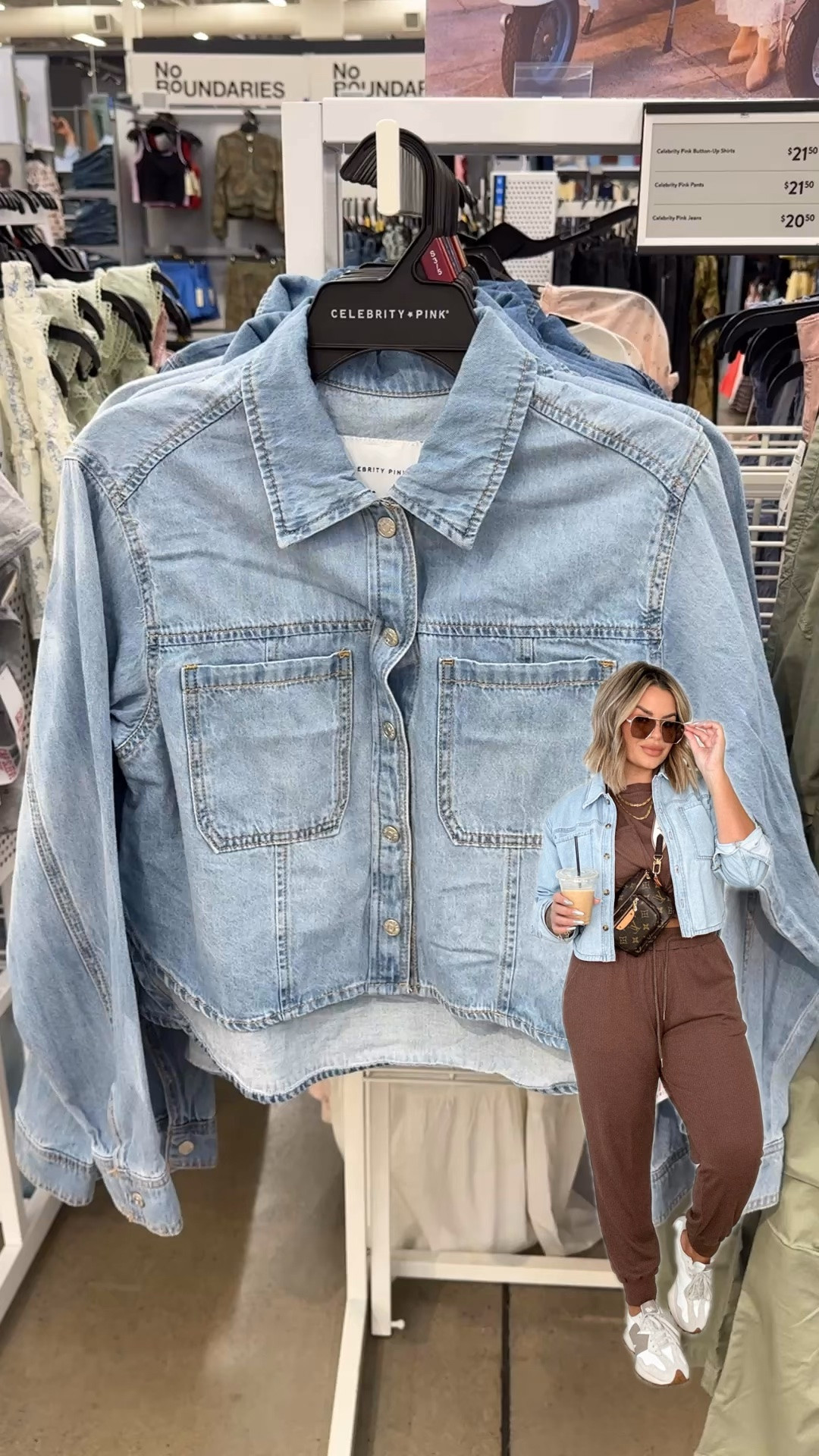 I would do a L for a normal fit or xl for oversized fit. 
The brown set it from Amazon size L 
Sneakers are old color way linked similar