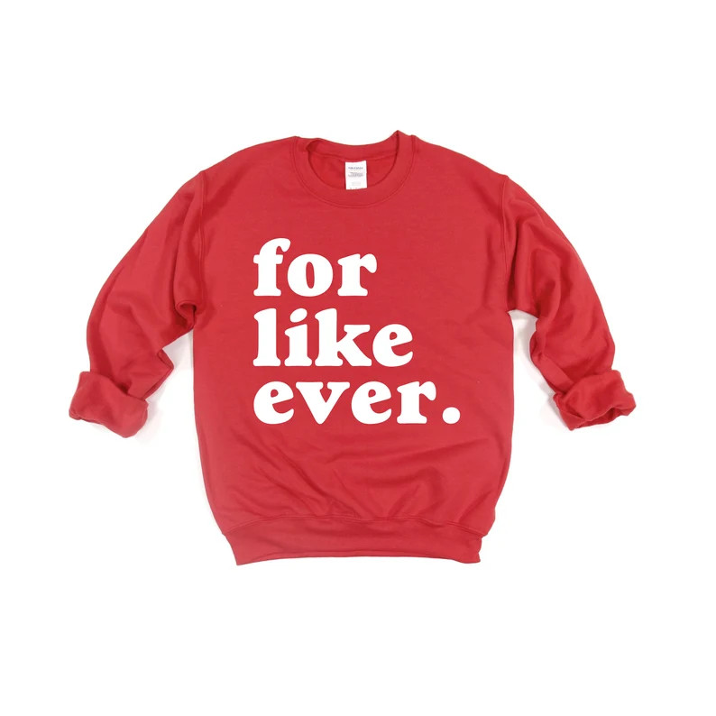 For Like Ever. Valentines Sweatshirt. Kid's Vday Shirt. Forever. - Etsy | Etsy (US)
