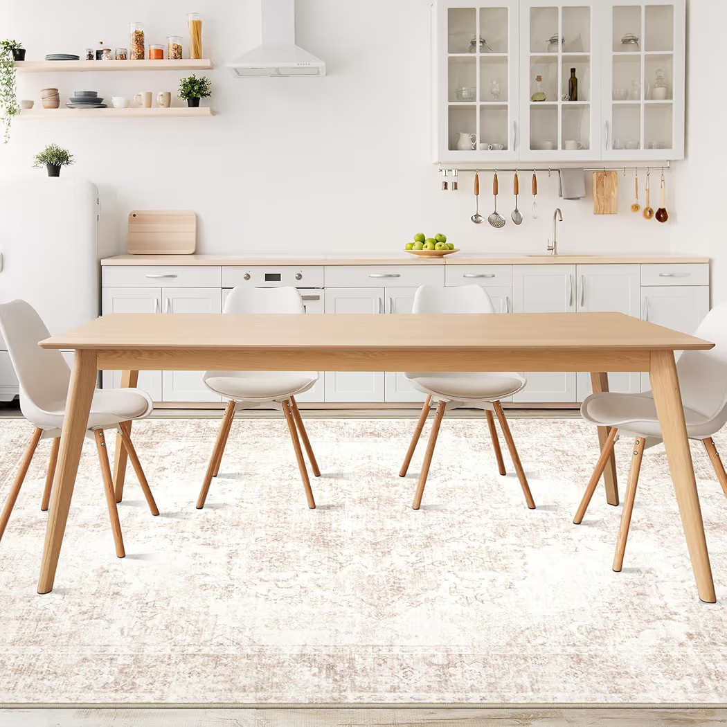 Area Rug 8x10 Vintage Rug: Large Washable Indoor Medallion Rugs Low Pile Distressed Floor Carpet ... | Amazon (US)