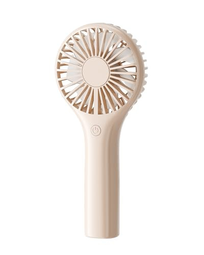 TriPole Portable Handheld Fan Mini Personal Fan with 3 Speeds, Powerful Battery Hand Held Fans for Travel Trip Outdoor Concerts, Cute Small Rechargeable Lash Fans for Makeup Skincare Drying, Cream | Amazon (US)
