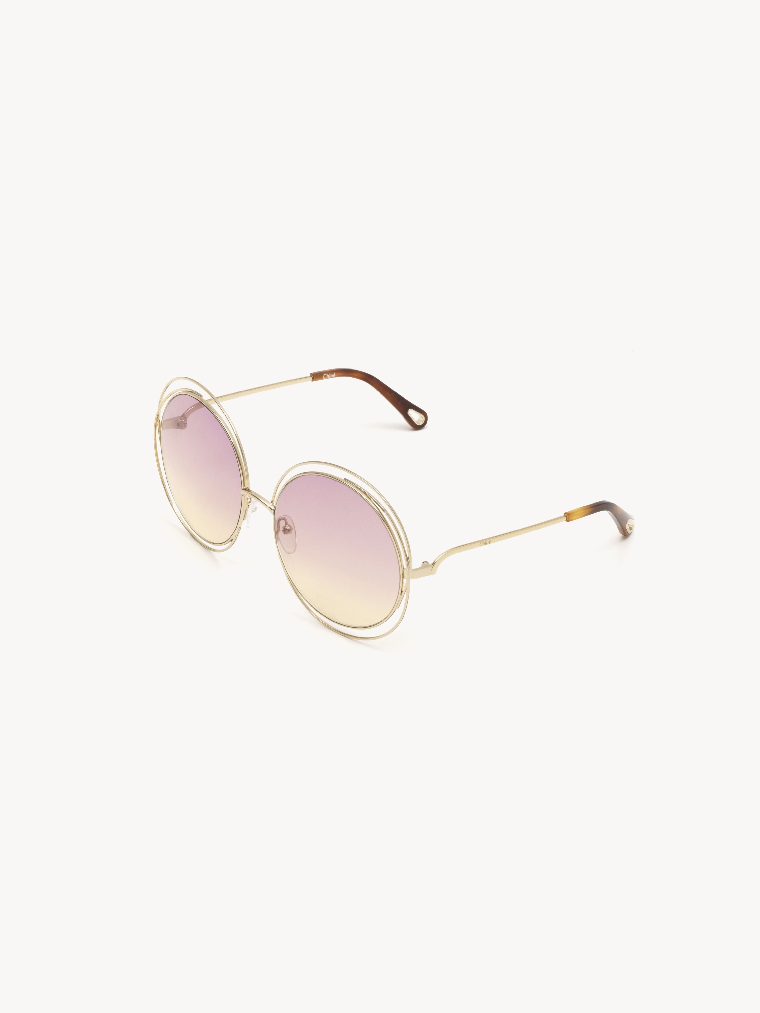 CHLOÉ Carlina sunglasses Golden Brass Size OneSize 100% Nickel, Acetate, Stainless Steel | Chloe US