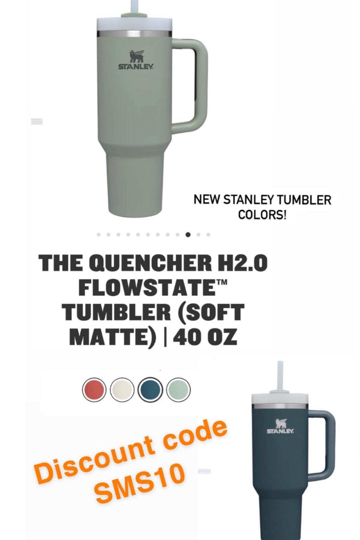 New Stanley soft matte tumbler 

**Discount code SMS10 

#LTKSeasonal #LTKunder50 #LTKunder100