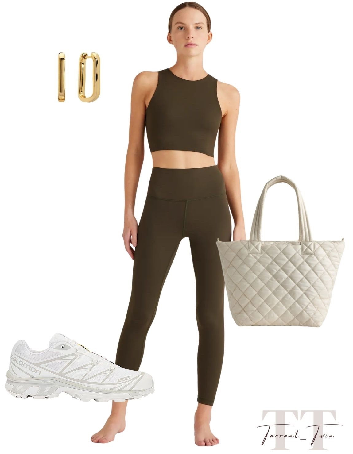 Olive Activewear Set! ☁️

Elevate your casual daily uniform with this ultra-modern and comfortable activewear look—featuring Quince essentials and sleek accessories! ✨

I am obsessed with the seamless, second-skin fit of this ensemble. The statement pieces are the Quince olive green high-neck crop top and matching high-waisted leggings. I love pairing these basics with a quilted ivory tote for a touch of contrast. Finish the look with white Salomon sneakers from Revolve and bold gold rectangular hoop earrings for the perfect "clean girl" aesthetic!

#Quince
#RevolveMe
#Activewear
#OOTD
#CleanGirlAesthetic
#SpringFashion
#EverydayChic
#Salomon
#StreetStyleInspo
#MonochromeOutfit
#GymOOTD
#LTKStyle
#CasualLook
#WorkoutStyle
#StylingInspo

#LTKootd #LTKActive #LTKfitnessgoals