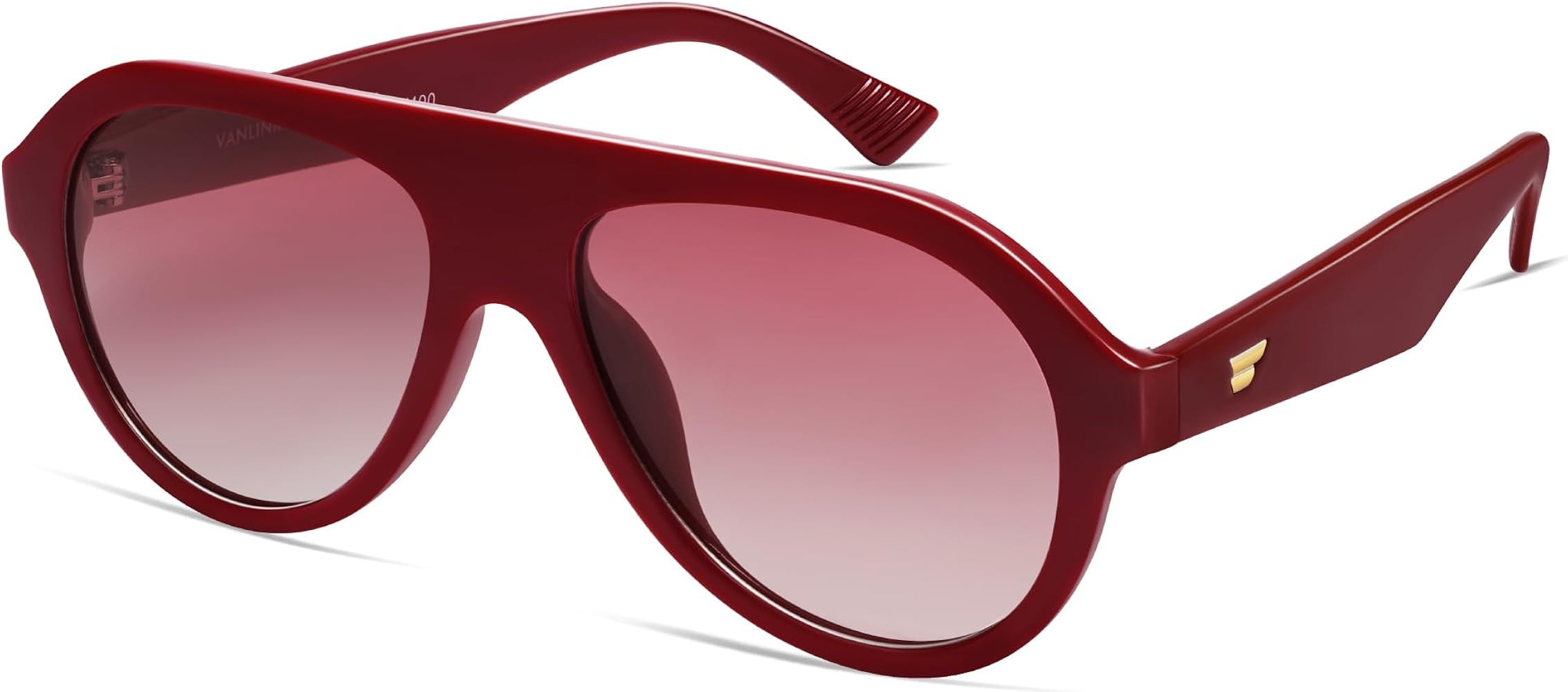 VANLINKER Retro Aviator Polarized Sunglasses for Men Women Trendy 70s Vintage Plastic Frame Sun G... | Amazon (US)