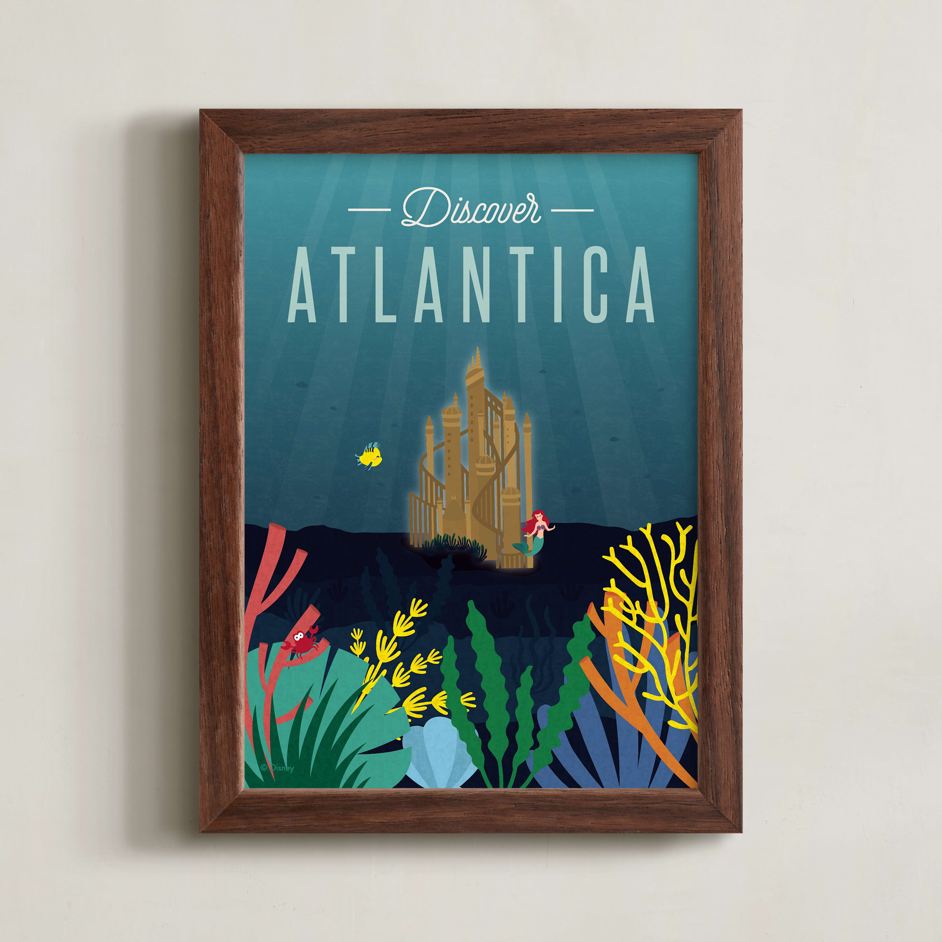 "Discover Atlantica | The Little Mermaid" - Graphic Limited Edition Art Print by Erica Krystek. | Minted