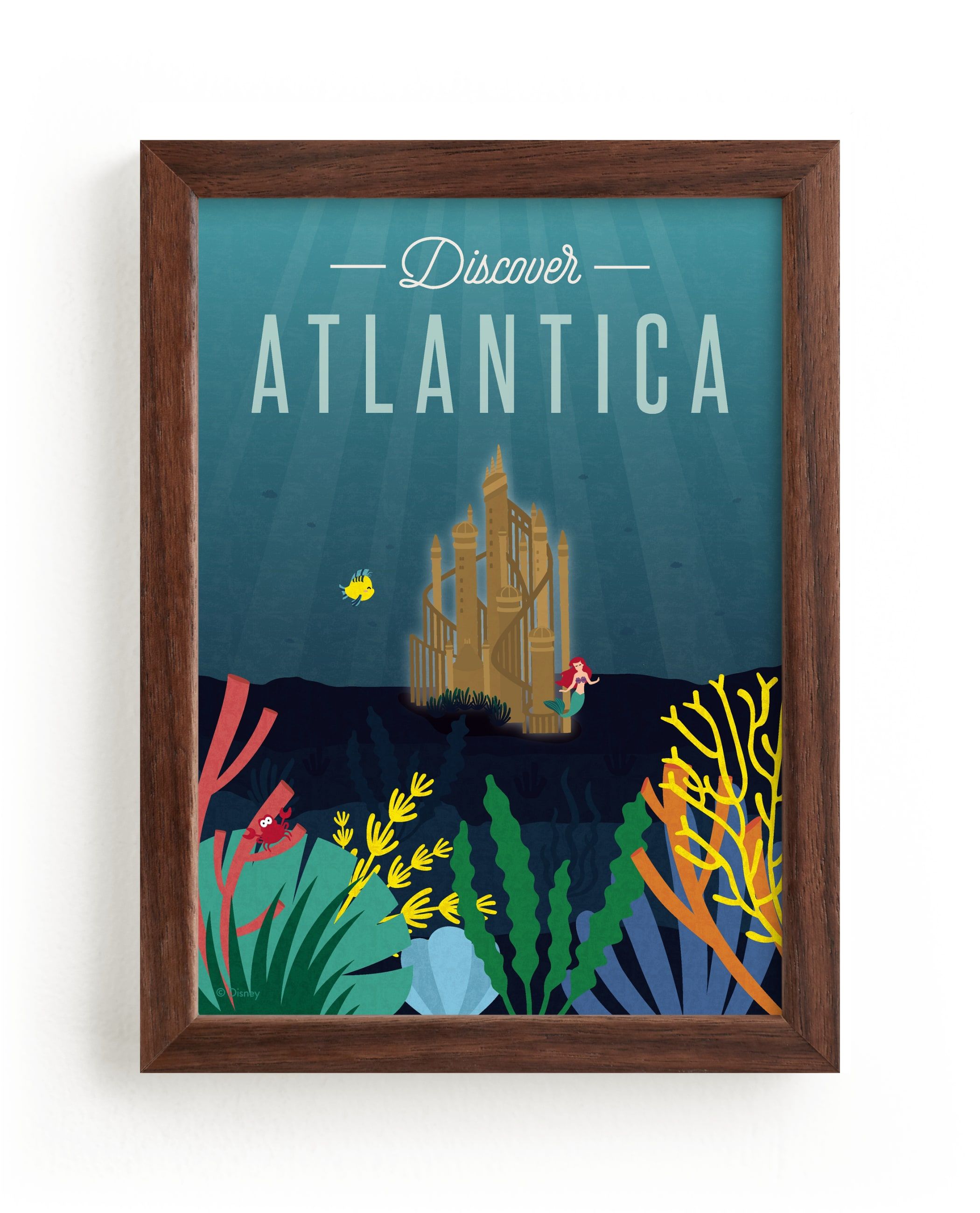 "Discover Atlantica | The Little Mermaid" - Graphic Limited Edition Art Print by Erica Krystek. | Minted
