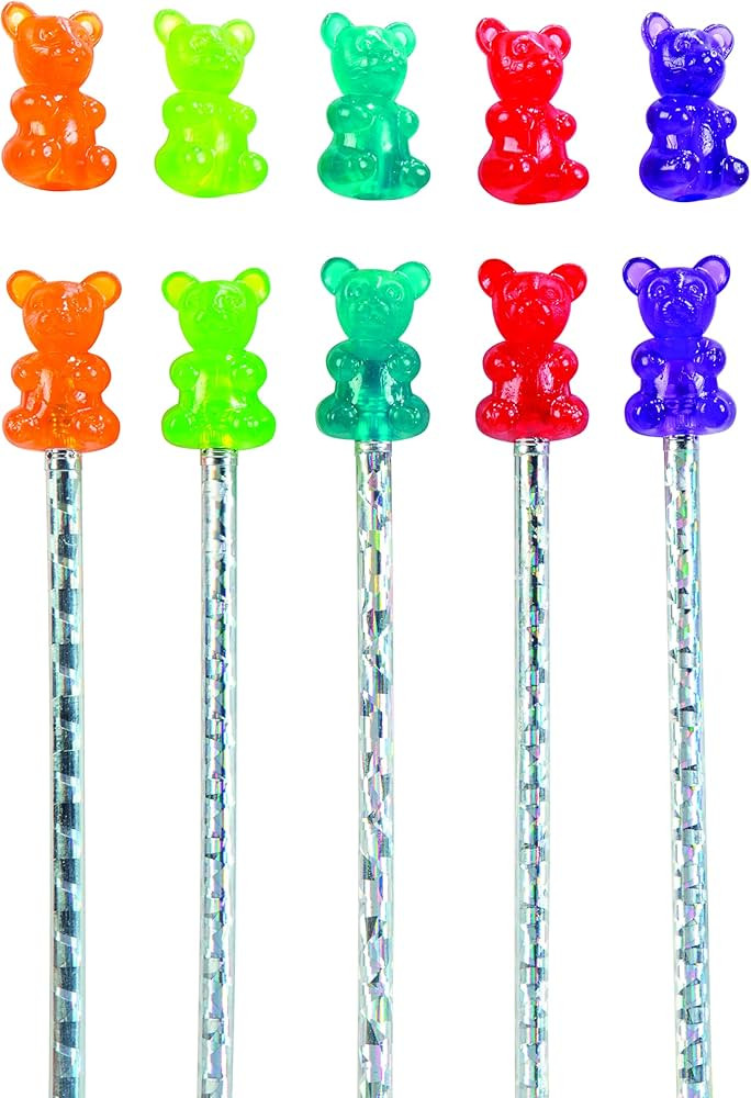 Geddes Raymond Gummy Bear Scented Pencil Toppers - Pack of 24 - Fun and Colorful School Supplies ... | Amazon (US)