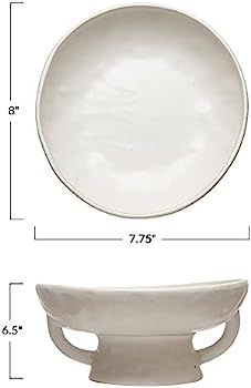 Creative Co-Op Stoneware Bowl w Reactive Glaze, Décor, Matte White | Amazon (US)