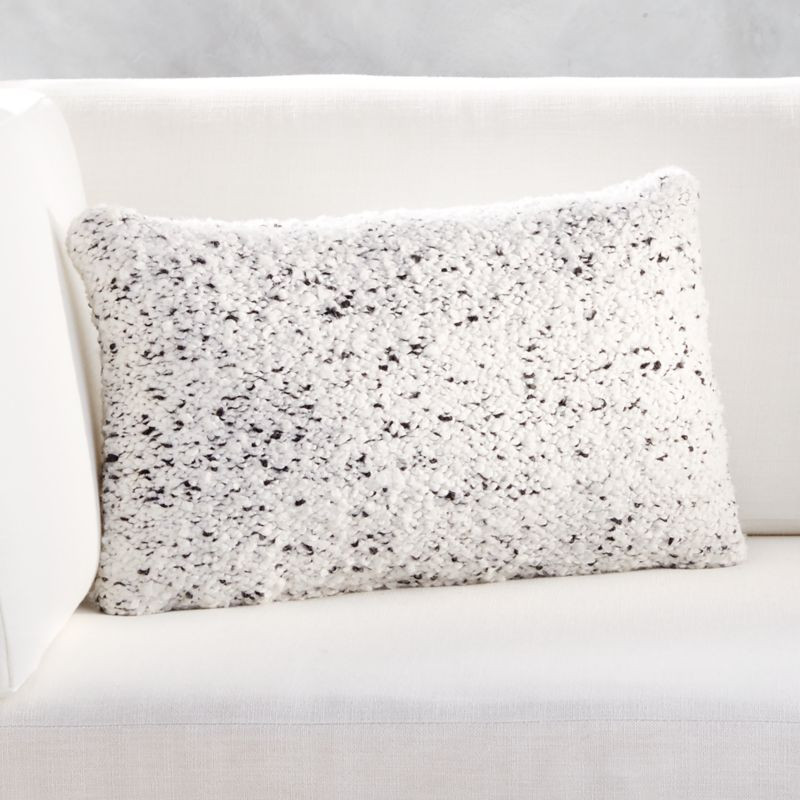 20"x12" Lyon Boucle White Outdoor PIllow | CB2 | CB2