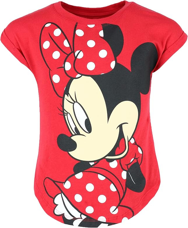Disney Youth Minnie Day Dreamer Cuff Hilo Fashion Top, Tops for Girls, Red (XS) | Amazon (US)