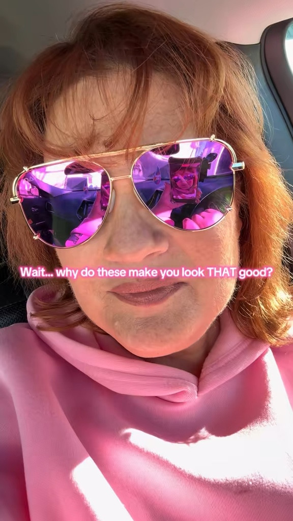 These are one of the most flattering aviator styles I own. The hot pink lens is fun but still wearable, and the shape lifts the face instead of dragging it down like some aviators do. Linked here.
#ltkstyle #sunglasses #over40style #aviators #springfashion #ltkfinds

#LTKBeauty #LTKOver40 #LTKgrwm