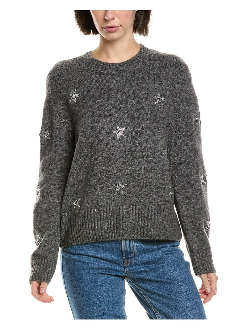 Vince Camuto womens  Embellished Sweater, m, Gray | Walmart (US)