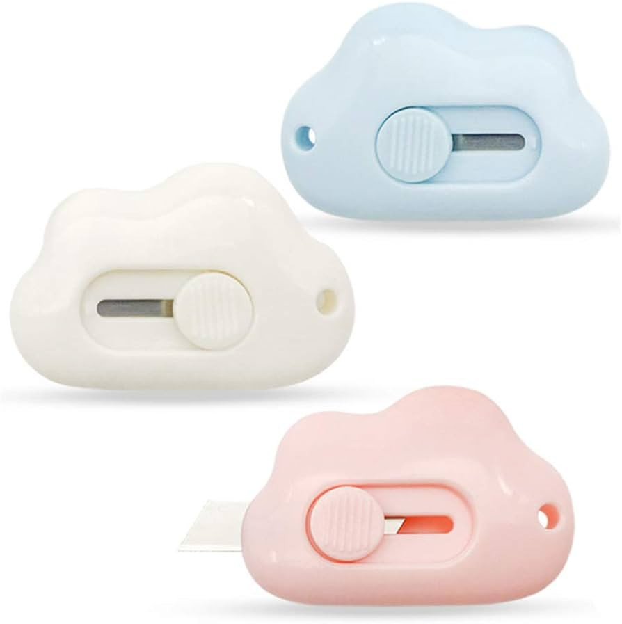 AKOAK 3 Pcs Cloud Shaped Mini Art Cutter, Portable, Suitable for Cutting Envelopes, Food Bags, Pl... | Amazon (US)