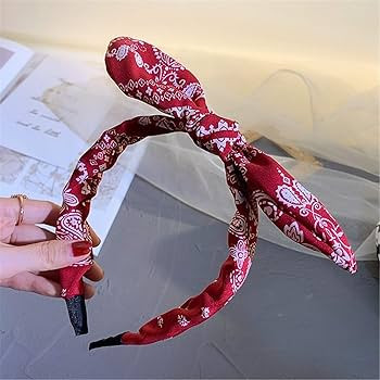 4 Pack Bandana Headbands for Women Bow Headbands for Women Paisley Print Bowknot Headband Rabbit ... | Amazon (US)