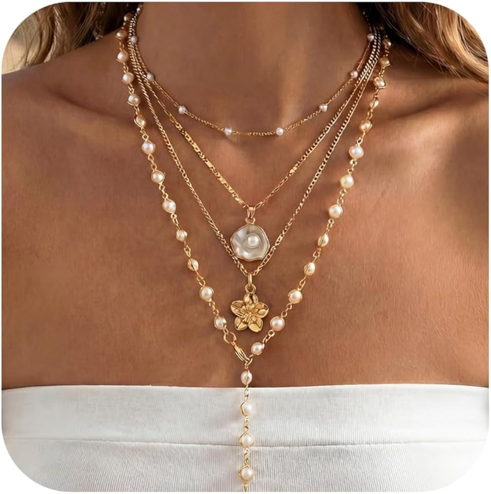 Shell Starfish Necklace for Women, Boho Beach Vacation Jewelry Gift | Amazon (US)