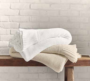 Seedstitch Cotton Blanket | Pottery Barn (US)