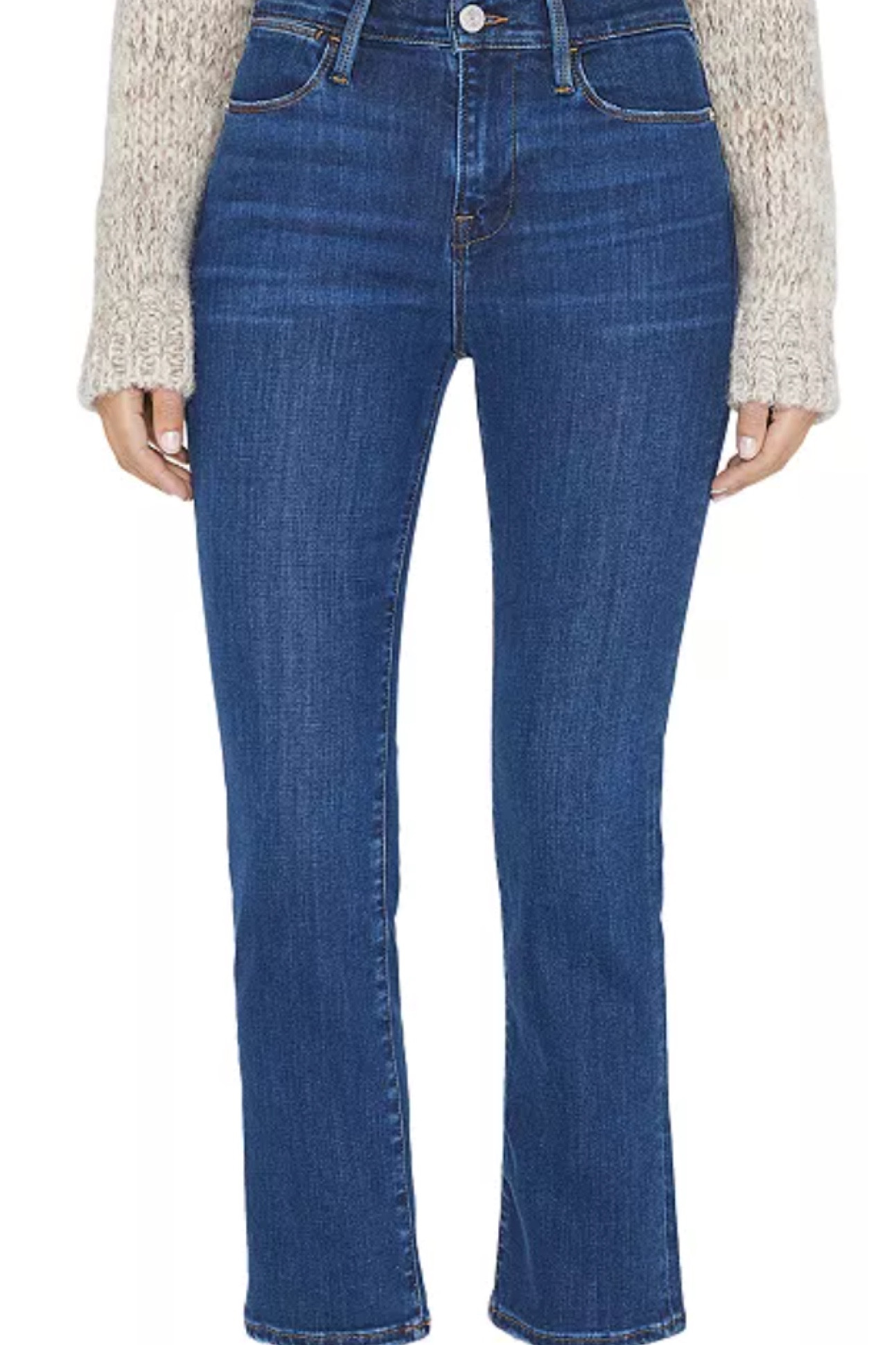 My most recommended pair of slim straight jeans to my clients are on sale. These are so good. Darker blue wash is also the most versatile and works for day and night. Capsule wardrobe essential. 

#LTKStyleTip #LTKOver40 #LTKSaleAlert