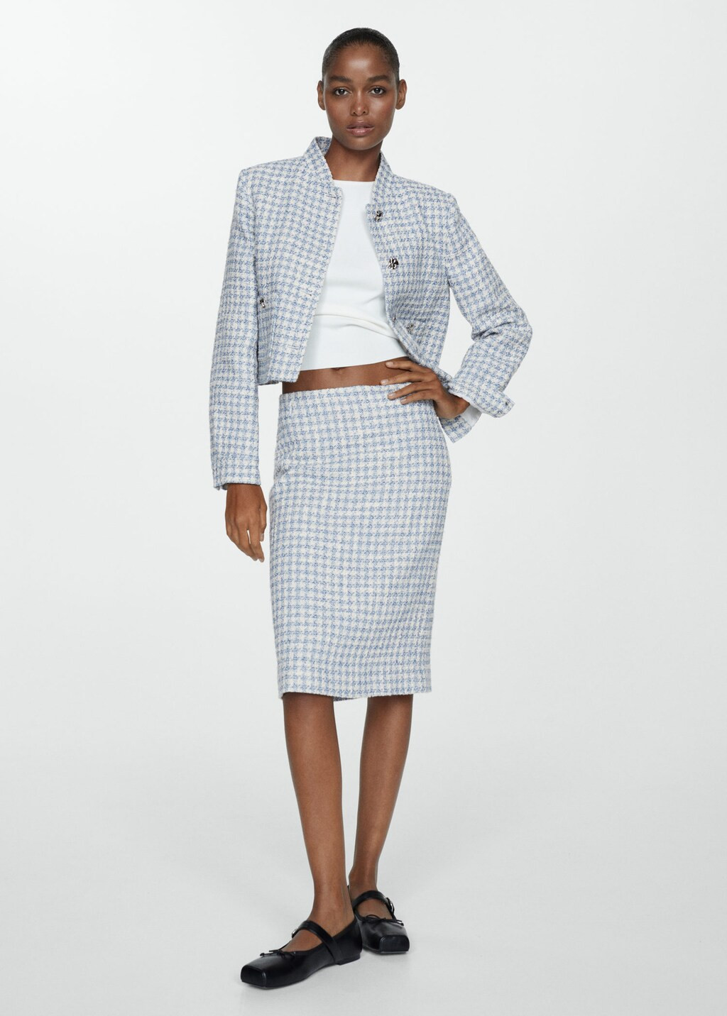 Tweed jacket with metal buttons -  Woman | Mango Canada | Mango Canada