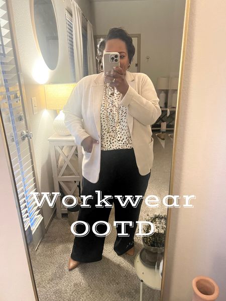 Tuesday workwear ootd 

Midsize / Leliassoutherncharm / plus size / sweater knit blazer / office outfits / spring fashion 

#LTKworkwear #LTKSeasonal #LTKstyletip