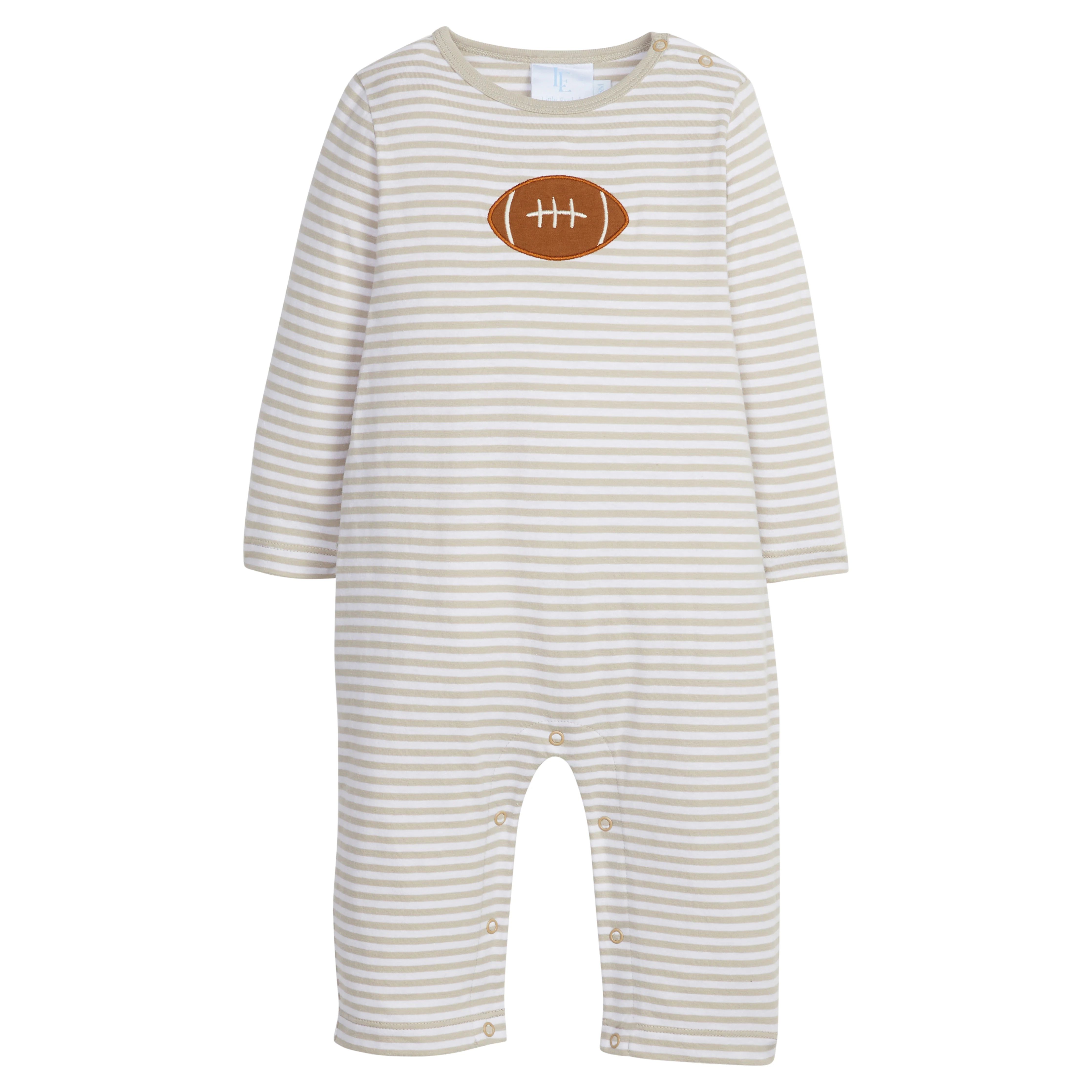 Boy's Football Applique Romper - Baby Playsuit | Little English