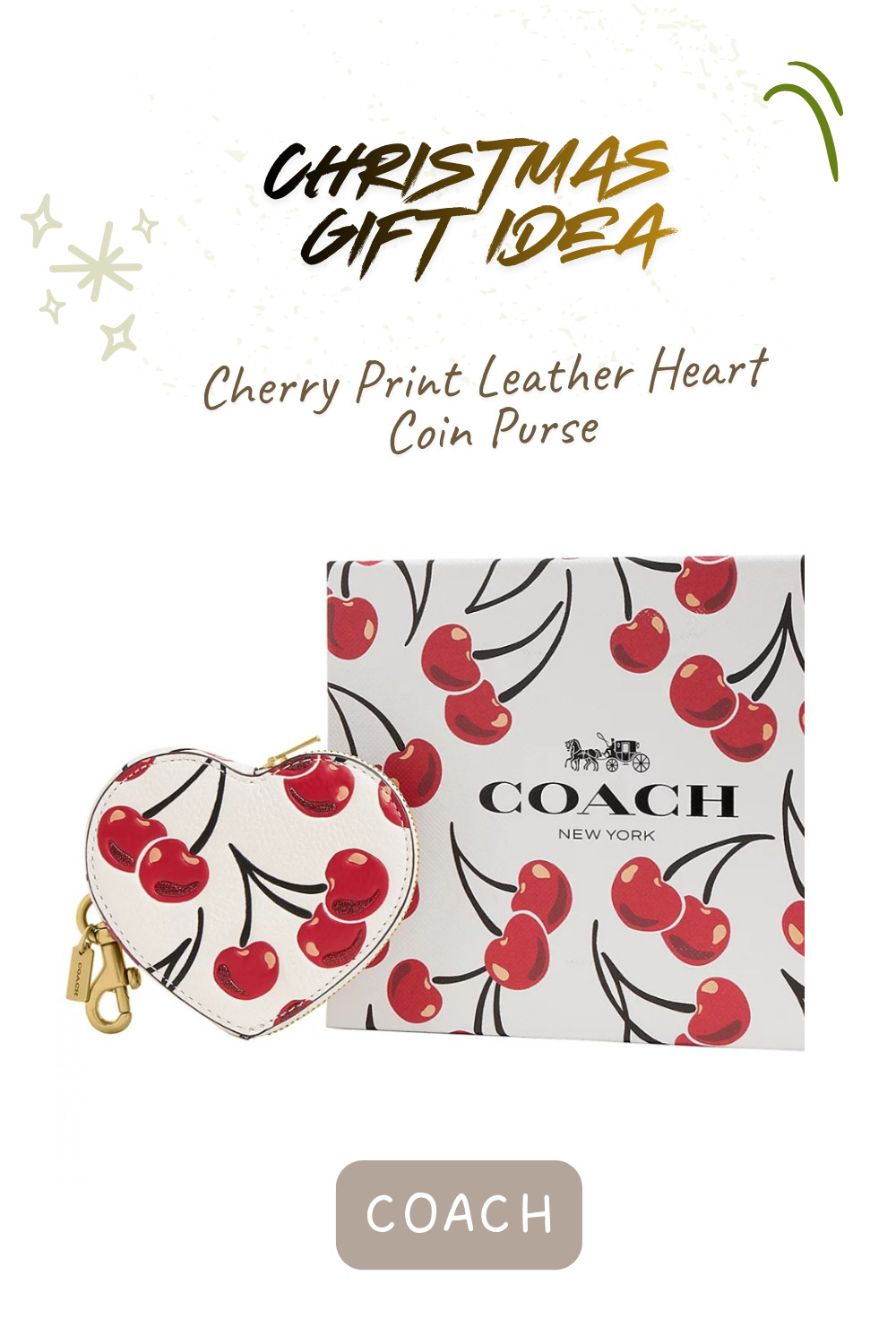 Coach Cherry Print Leather Heart Coin Purse — Boxed Gift Set ✨ 30% OFF | Perfect $50 Christmas Gift

Perfect for holding coins, small essentials, jewelry, or clipping inside a larger bag, this mini accessory adds a cute pop of personality to any Coach collection. It’s the kind of thoughtful, under-$50 gift that feels luxurious without the high price tag.

✨ 30% OFF — Christmas Gift Idea for $50!
Whether you’re gifting a friend, teen, coworker, or treating yourself, this is one of the best holiday finds of the season. Limited stock and always popular during December!

A charming, collectible Coach piece that makes holiday gifting easy. 🎁🍒✨ 

 #LTKstyletip #LTKbag #LTKgiftguide