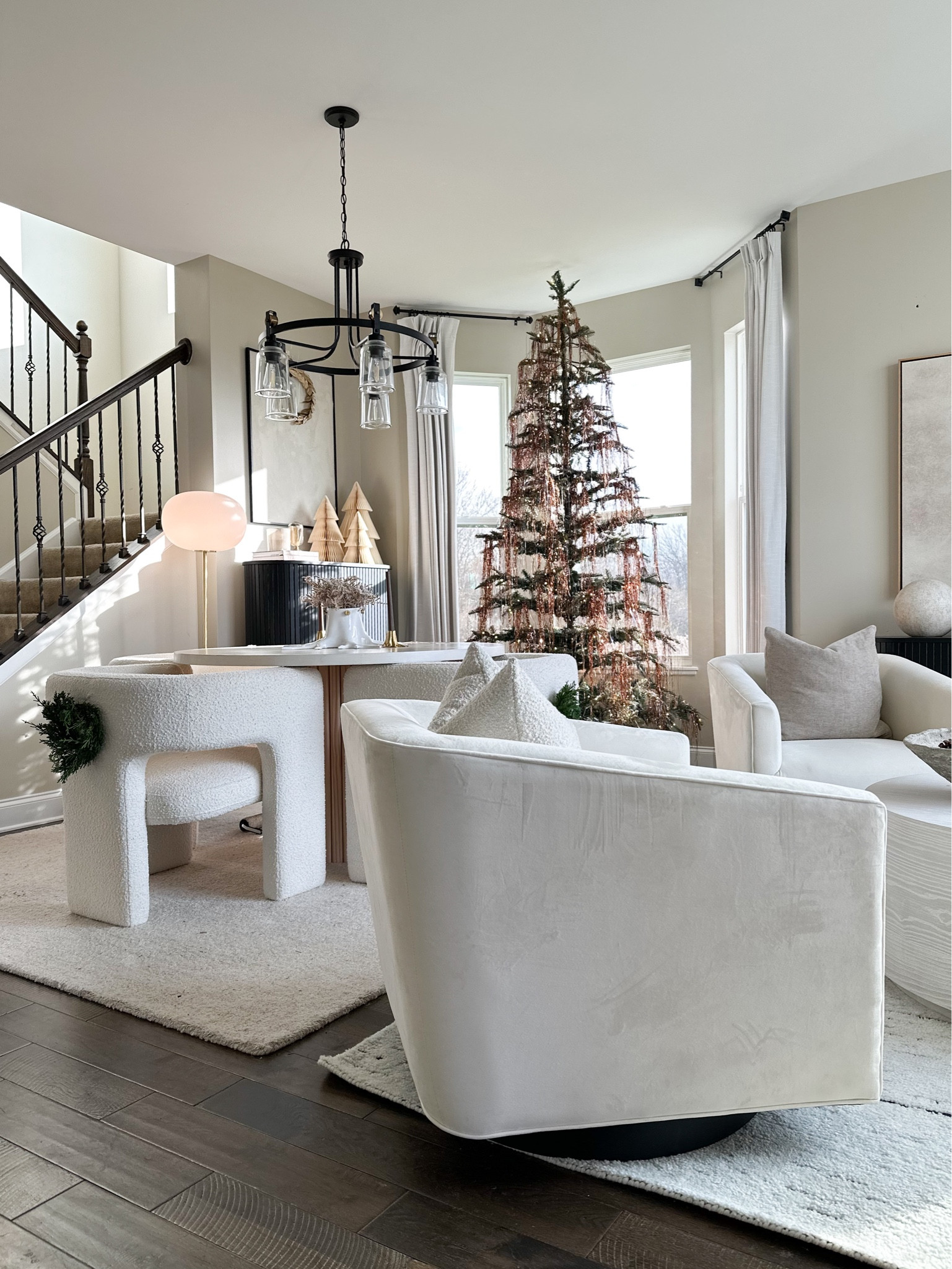 modern christmas decor, tinsel tree, sitting room, dining room, christmas tree

#LTKhome #LTKHoliday #LTKSeasonal