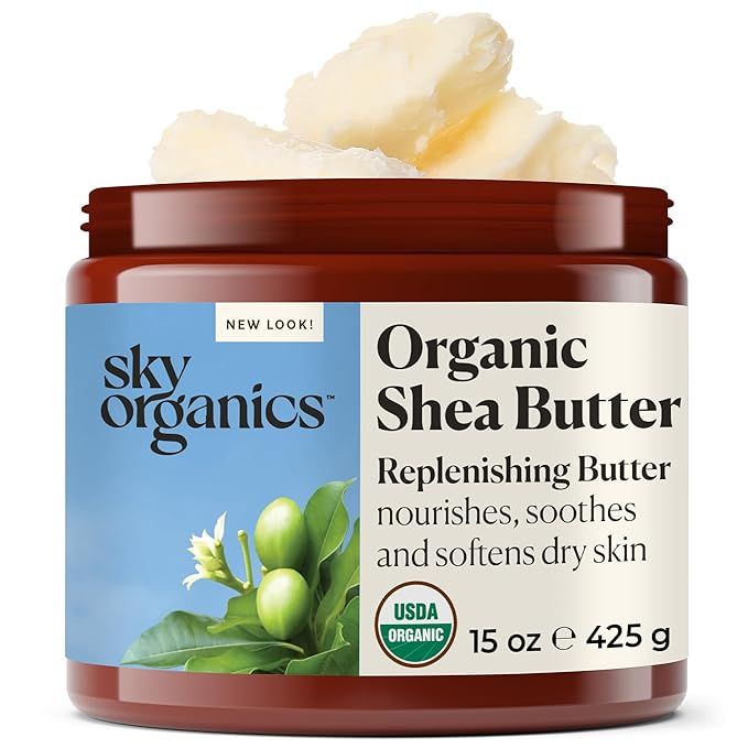 Sky Organics Organic Shea Butter, Replenishing Butter for Body & Face, Soothes, Softens and Boost... | Amazon (US)