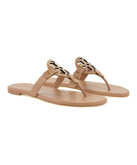 Tory Burch Light Makeup Miller Soft Leather Sandal - Women | Best Price and Reviews | Zulily | Zulily